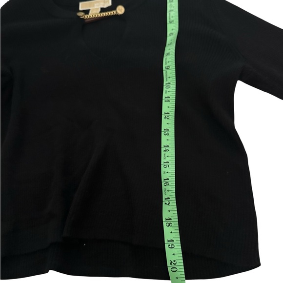 NWOT Michael Kors Ribbed knit Chain Cutout sweater . Size XL Black - Picture 6 of 13